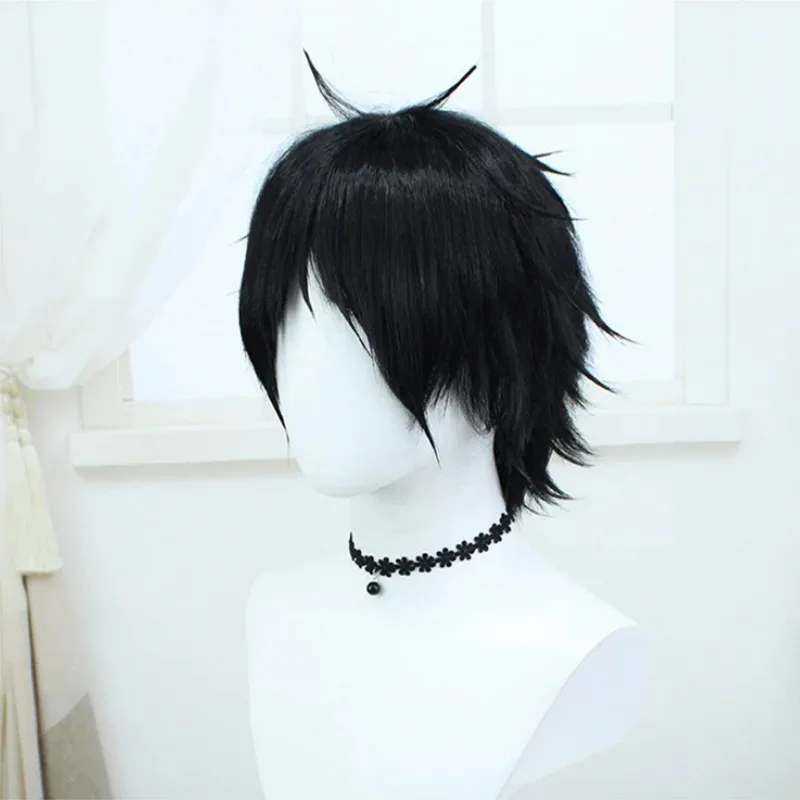 Peluca de Anime Haikyuu Akaashi Keiji, disfraz de voleibol, pelucas para fiesta de Halloween de alta calidad