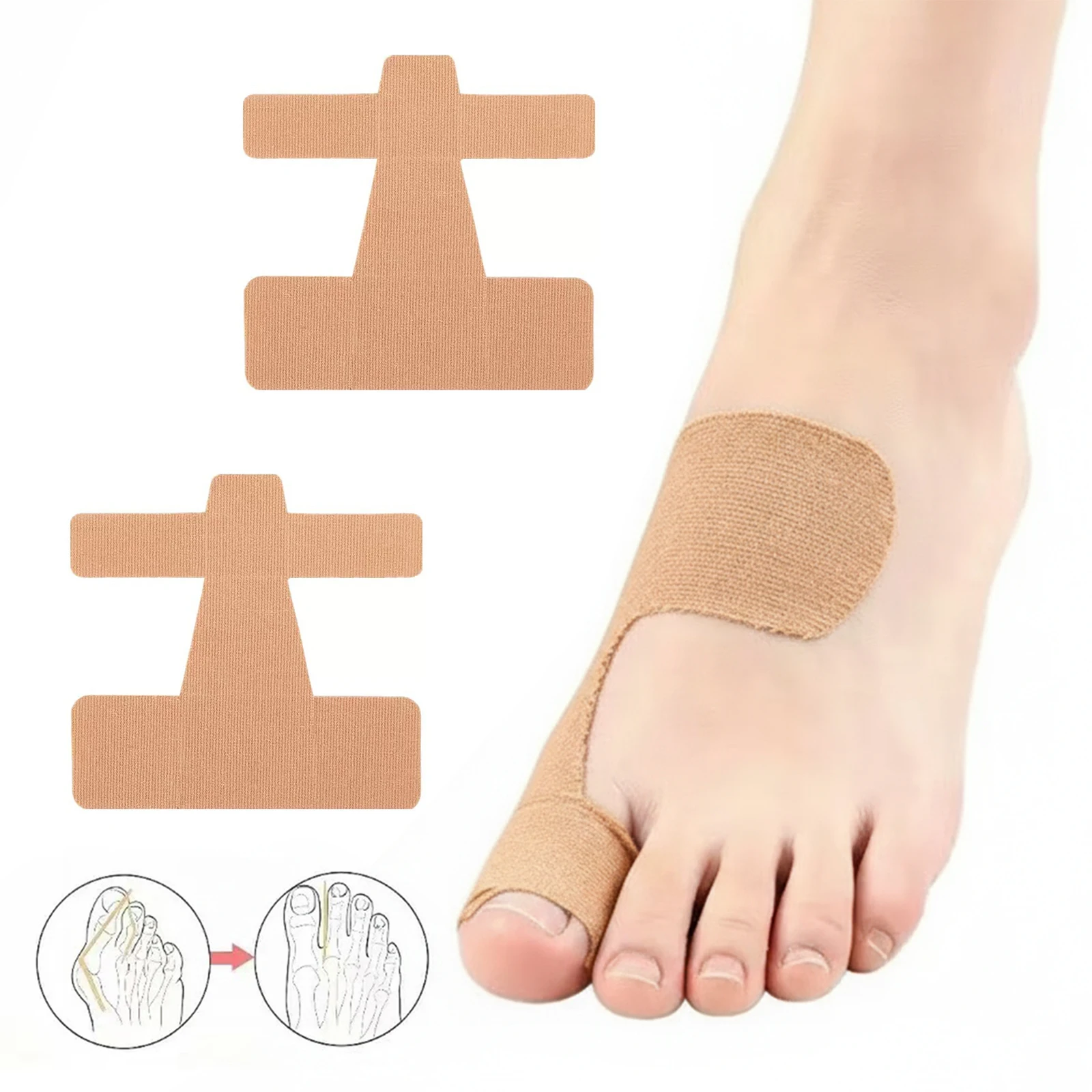 20PCS Bunion Corrector Kinesiology Tape Athletic Toe Relief Tape Precut Kinesiology Tape for Foot Care Tool