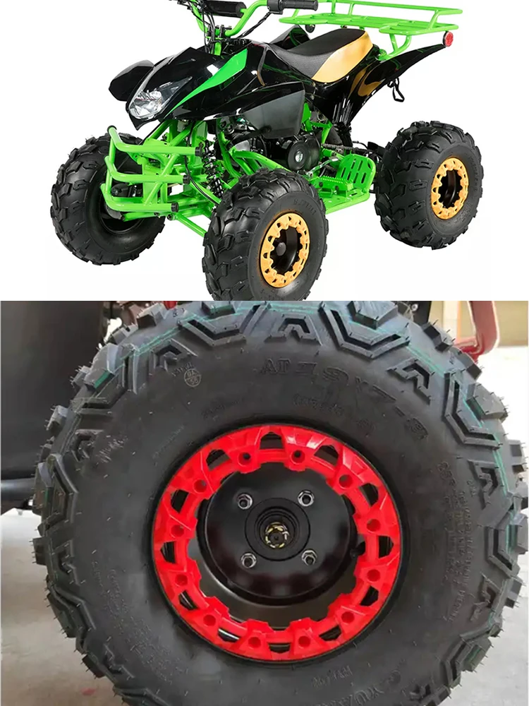 8 pouces garniture de roue moyeu Protection décor jante capuchon couvercle en plastique pneus pour ATV Go Kart Dune Buggy Quad vélo 4 roues véhicule