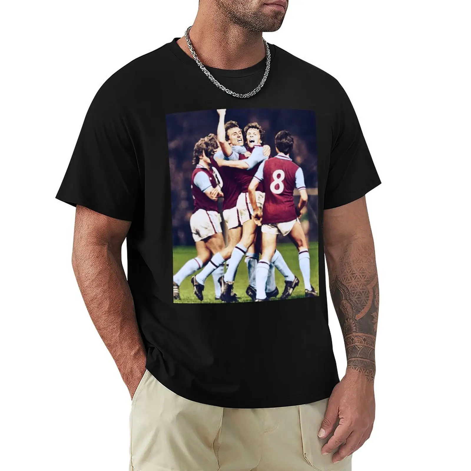 Camiseta Villa Tony Morley, camiseta básica informal de algodón de manga corta