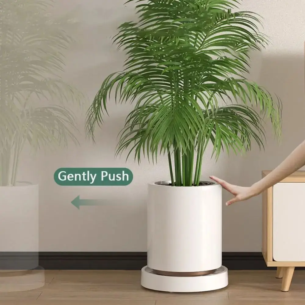 Round Plant Roller Base High Load Bearing Silent Flower Pot Mover 4 Thicken Wheels Breathable Portable Plant Stand Outdoor
