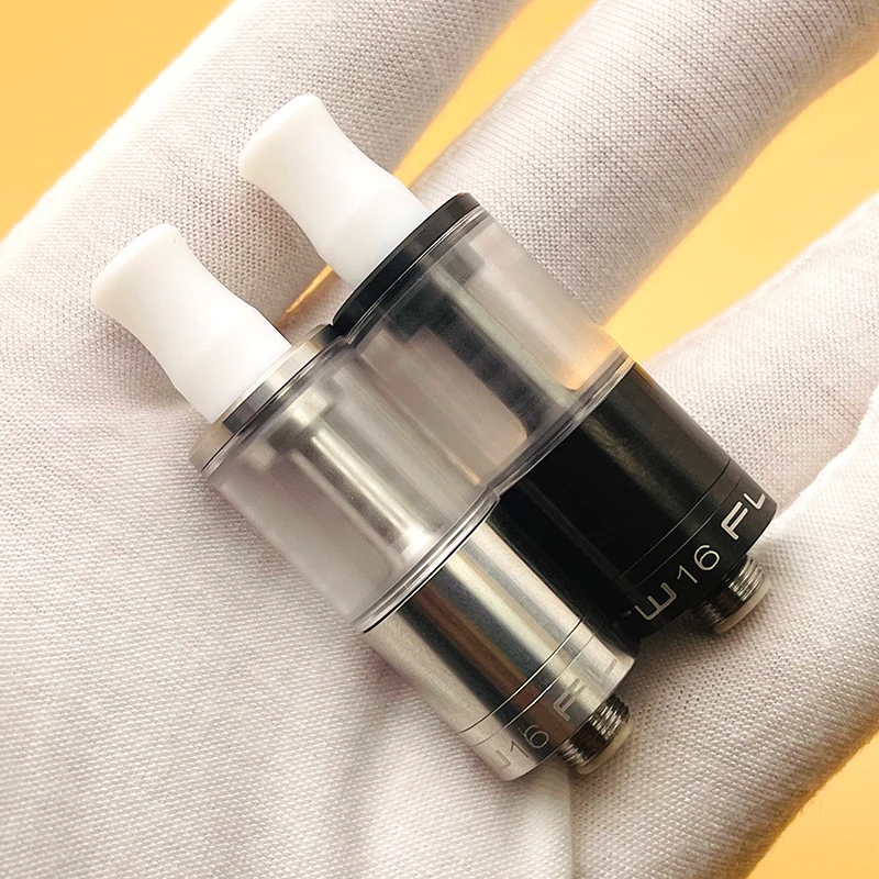 DSX Novo Dvarw 16 FL MTL RTA 316SS 2ml 16mm Atomizador reconstruível de bobina única com inserção AFC de 6 peças para 510 Vape Mod
