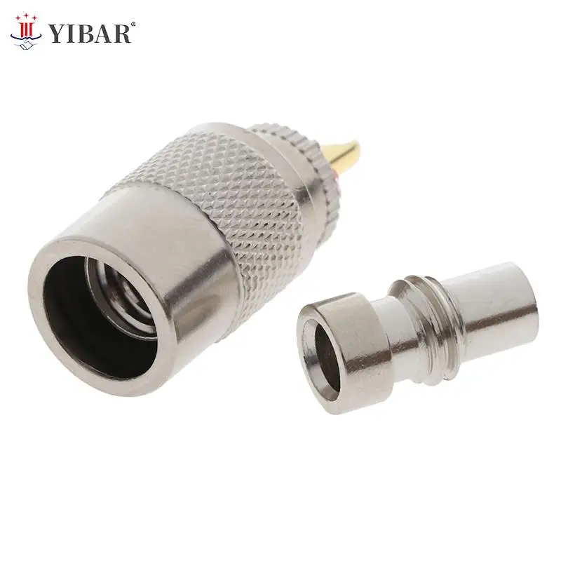 

UHF PL259 Male Plug Screwed Coupling Connector RF UHF Coaxial Male PL259 Plug Crimp RG8U RG58-3 4.5*1.5cm