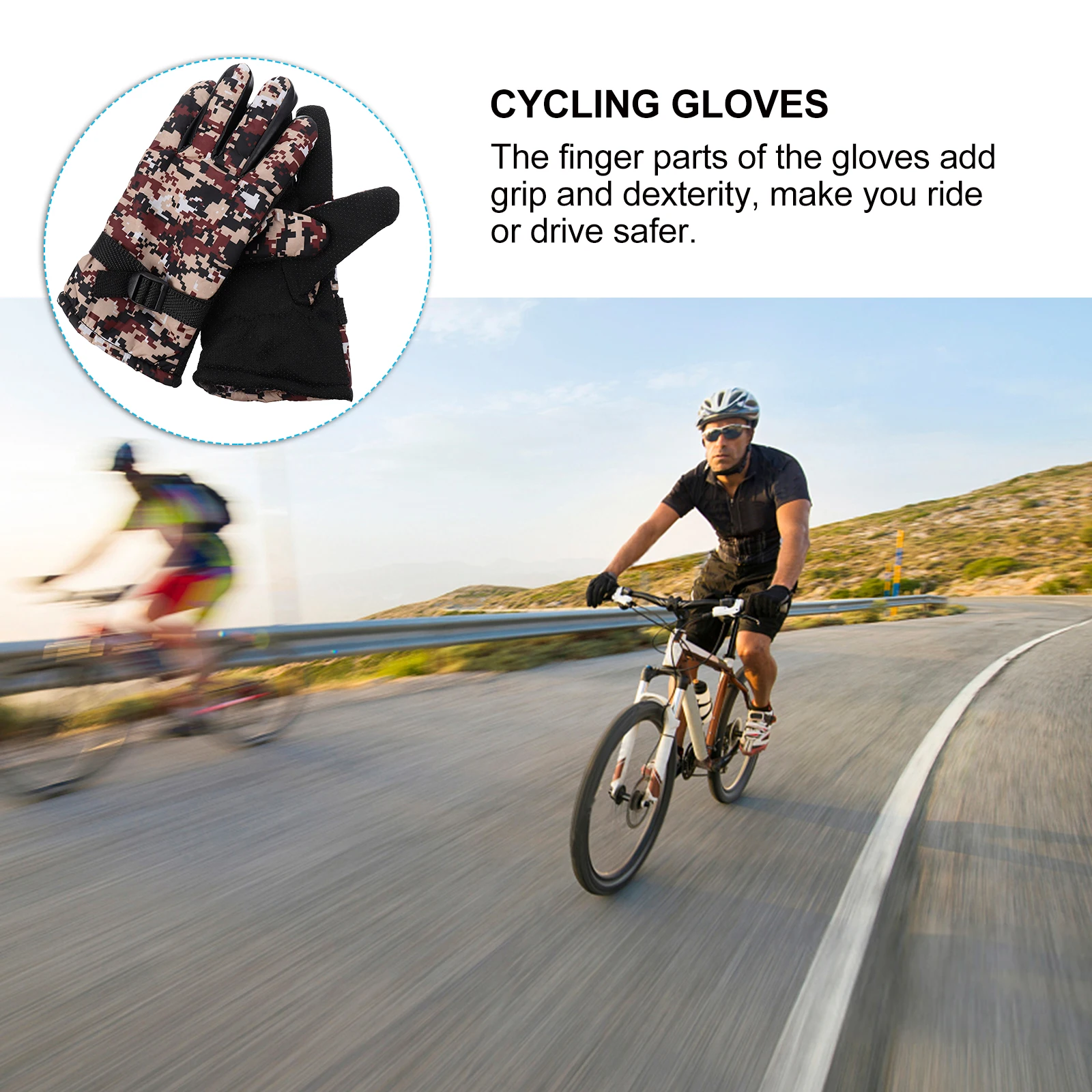 

Winter Cycling Water proof Unisex Riding Black Rain Cloth Outdoor Warm Fleece Lined H Protection Anti slip Gloves Skiing Gloves