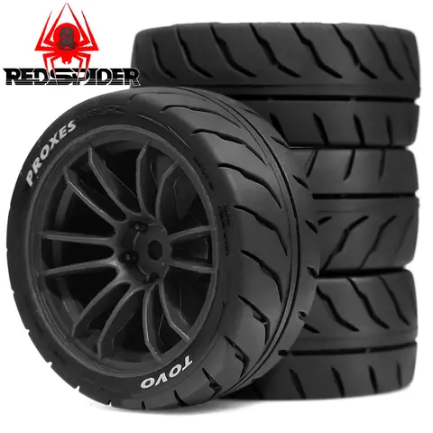 4 pz OD 68mm Ruota di Gomma 12mm Esagonale per Tamiya TT01 TT01E TT02 TT02B TA06 XV01 XV02 PTG-2 1/10 RC Auto Da Corsa Parti di Aggiornamento