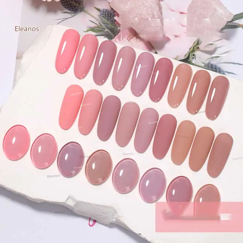Eleanos-Juego de esmalte de uñas en Gel para piel desnuda, 22 colores, Gel híbrido semipermanente, barniz UV, salón de manicura, Kit de aprendizaje de 15ml