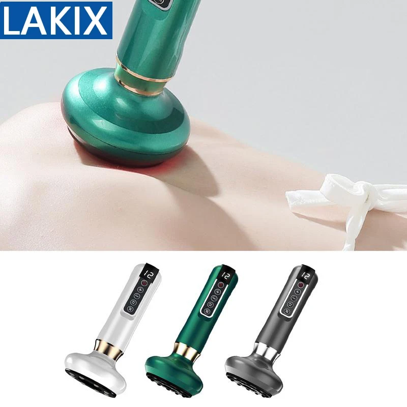 

Электрический баночный массажер, вакуумная присоска, 12 уровней, GuaSha, антицеллюлитный скребок, нагрев, массажная терапия для похудения тела