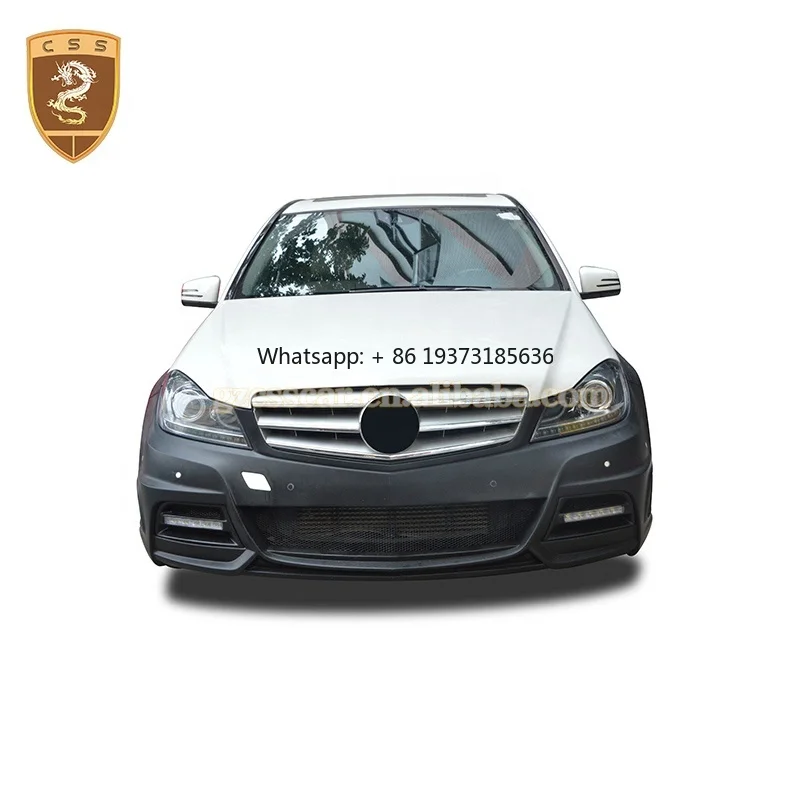 

Комплект кузова из стекловолокна Wd для Mercedes Benz C Class W204, передний бампер, боковые юбки, крыло, светодиодный задний бампер, Bodykit по индивидуальному заказу