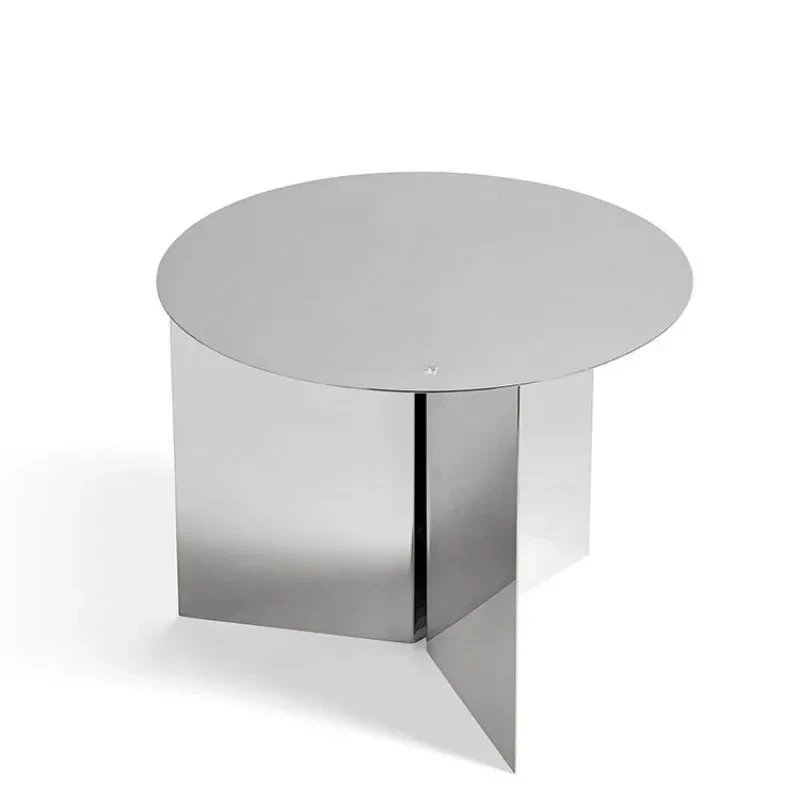 S Small Apartment Living Room Stainless Steel Mirror Primary Color Coffee Table round Minimalist Modern round Table Coffee Table