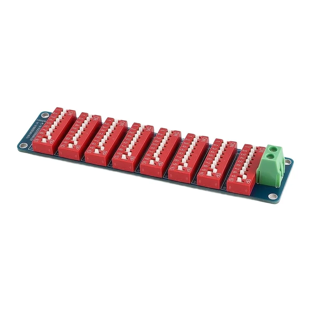 1Pcs 0.1-9999999Ohm Programmable Resistor Board Module 1% Tolerance With 8 Gold Plated DIP Switches For Electronic Testing