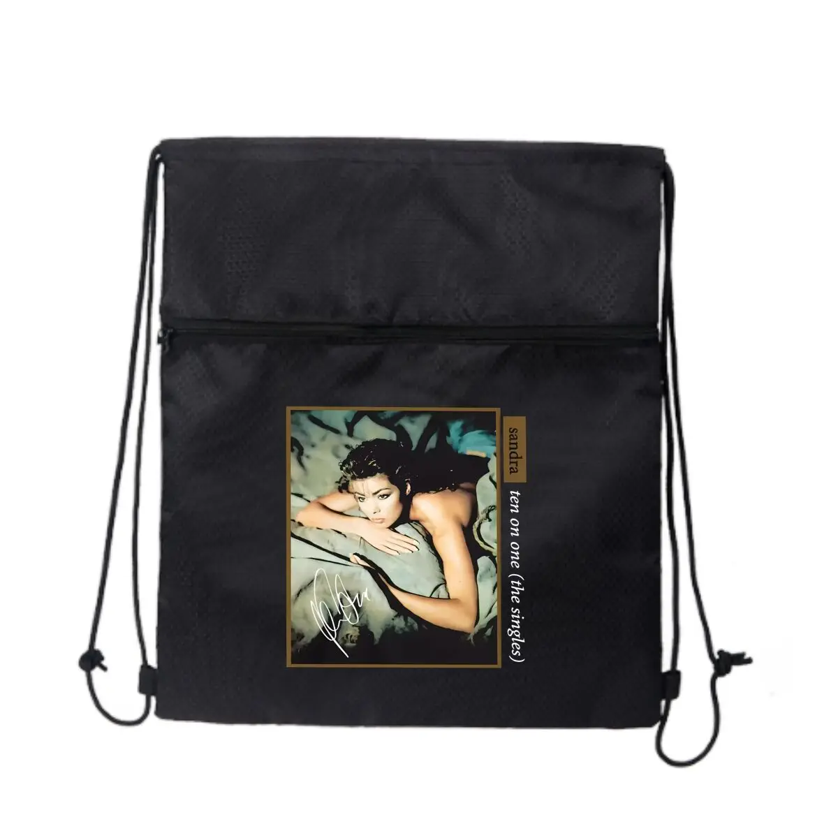 

Черная велосипедная сумка на молнии Sandra Ten on One Artwork: компактная для велосипедных предметов первой необходимости