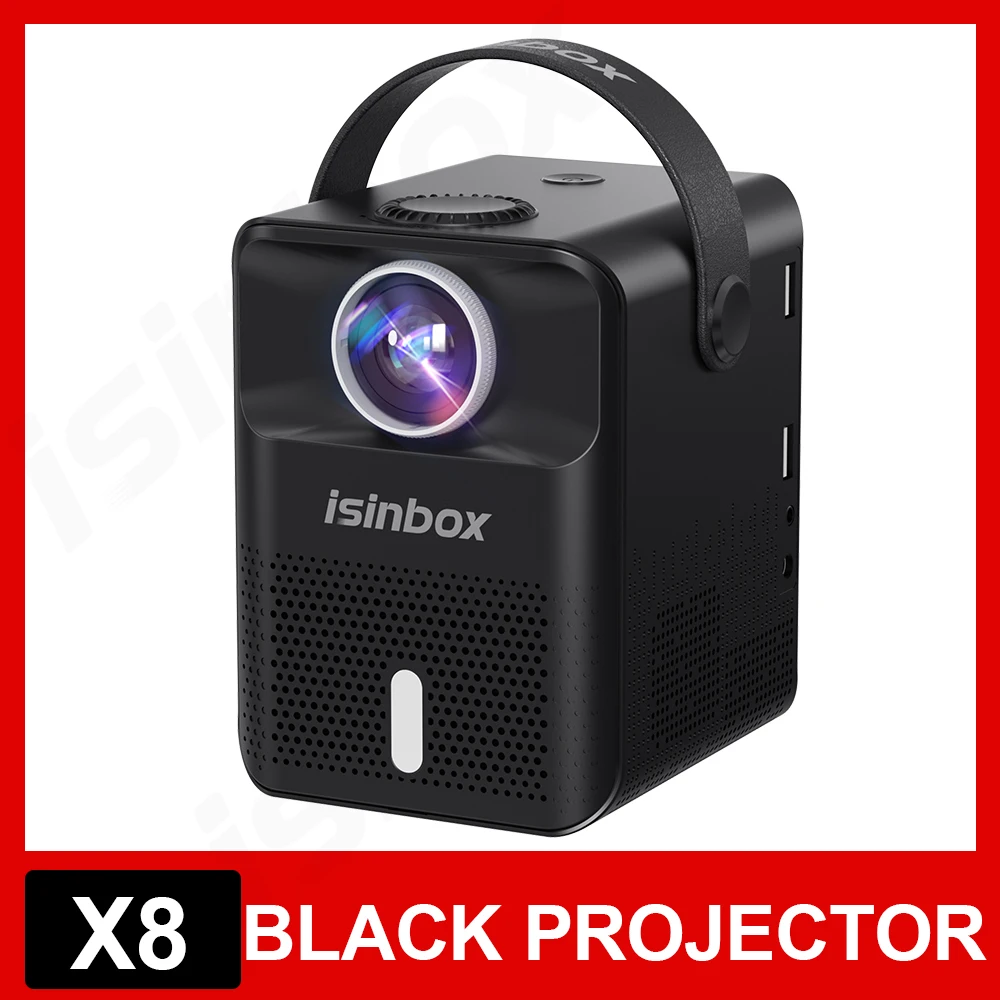 

ISINBOX Mini Portable Projector With Screens Android 5G WIFI Home Theater Cinema Projector Support 1080P Video LED Projectors