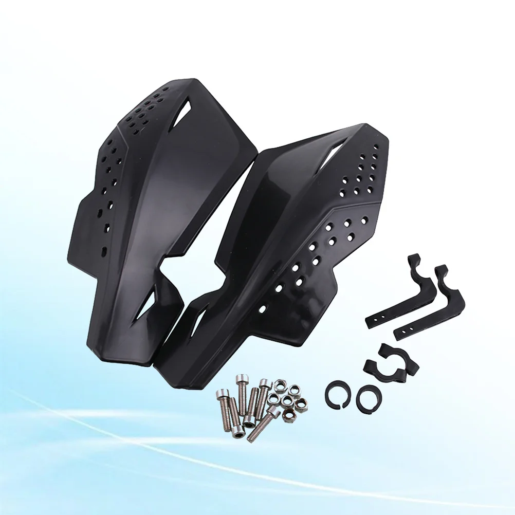 1 زوج دراجة نارية Handguard حامي المقود الحرس المضادة للاهتزاز الرياح الغبار الرمال مقاومة الأسود دراجة نارية قفازات واقية لليد #5