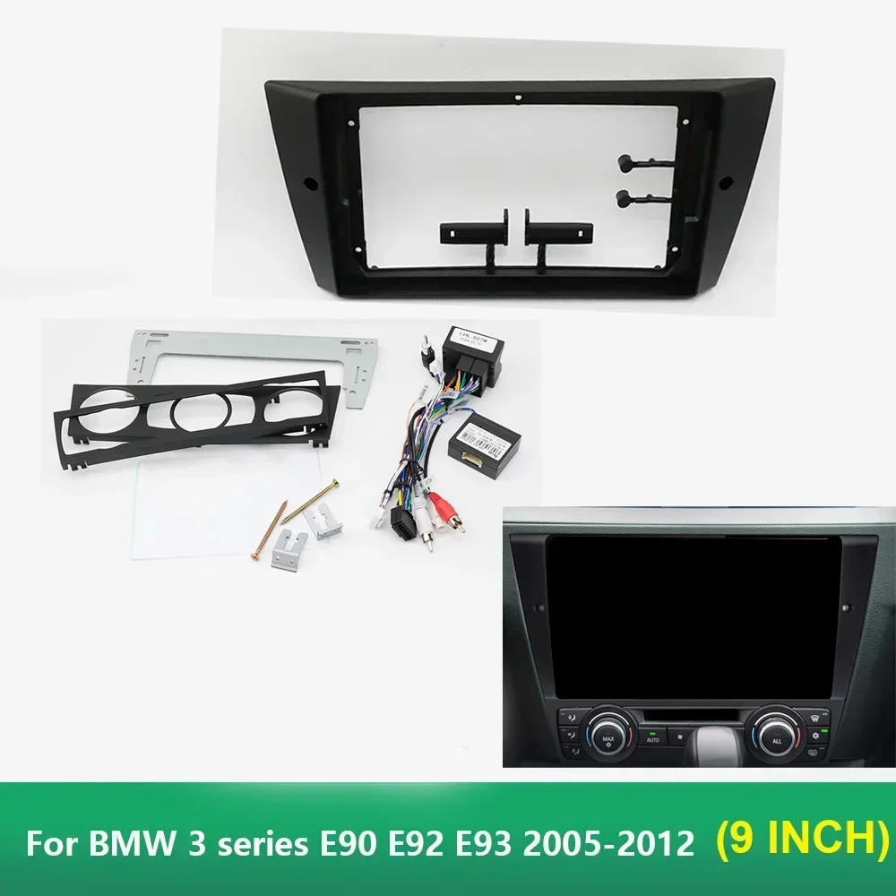 

For 2004-2012 BMW 3 (E90-E93) (9INCH) Car Radio Fascias Installation Dash Frame 2 Din Panel DVD Gps Mp5 Android Player Trim