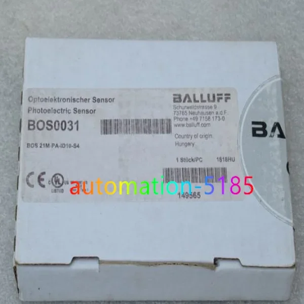 

2026 Bos0031 B0s 21m-pa-id10-s4 Photoelectric Switch Brand Fast Brand New Original Spot Plc