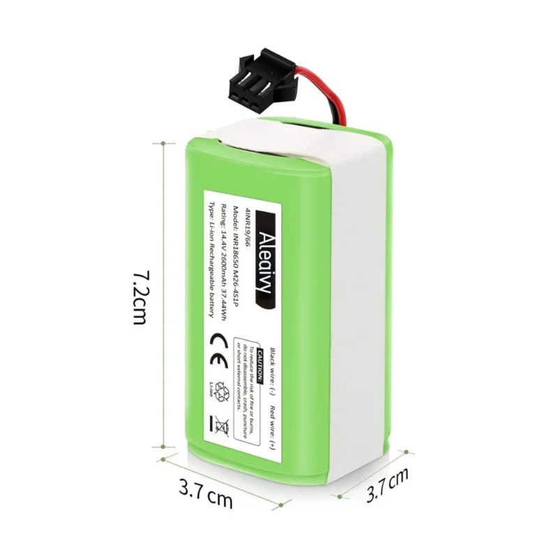 Batterie pour Conga Excellence, 4S1P, 14.4V, 12800mAh, Eddie Ion, Ecovacs Deebot, N79S, N79, Chr622, Fy Robovac 11, 11S, 12, 35C, X500, 990, 1090