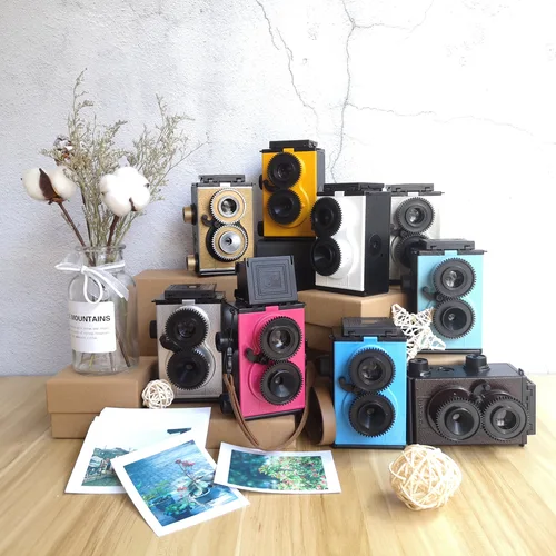 Imagen 2 del producto Cámara XFILM de doble reflectante, cámara de película de 135MM, cámara puntual, fotografía Retro nostálgica, ensamblaje de Hobby de cámara de punto y disparo