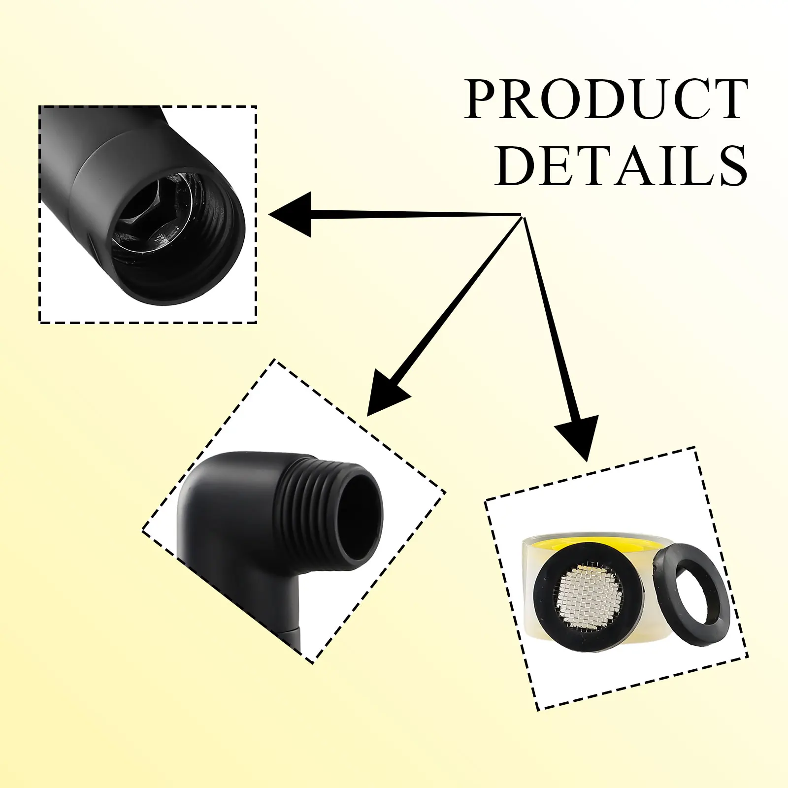 Shower Head Elbow Adapter Shower Extension ///////////// Extender High Heat Resistance Bathroom Shower Head Parts