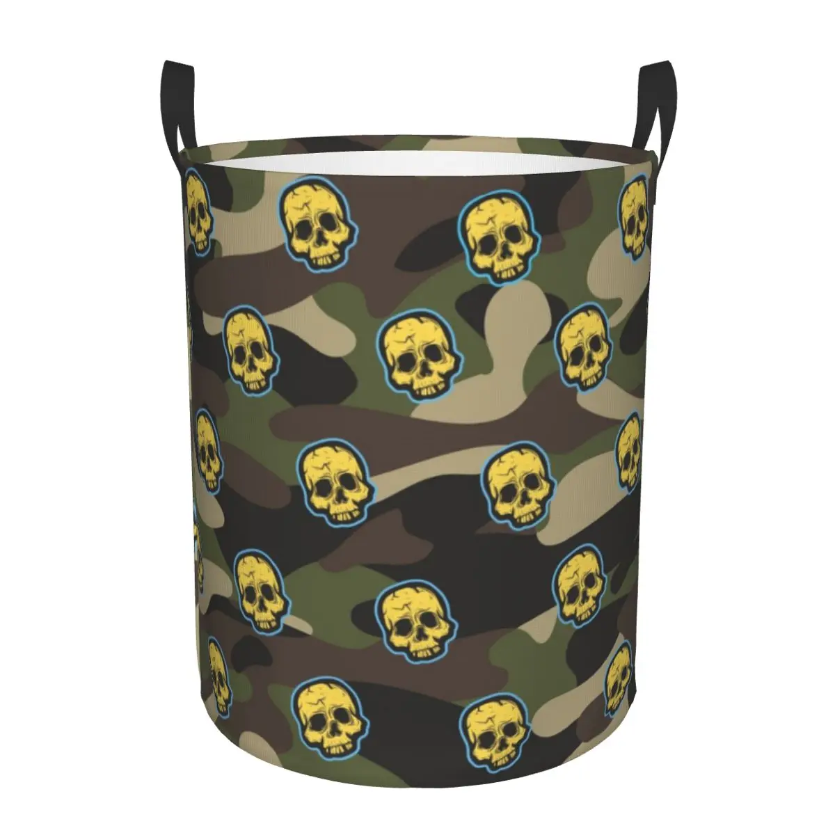 Horror Skull Print Laundry Hamper Large Storage Basket Skeleton Death Kids Nursery Toy Organizer