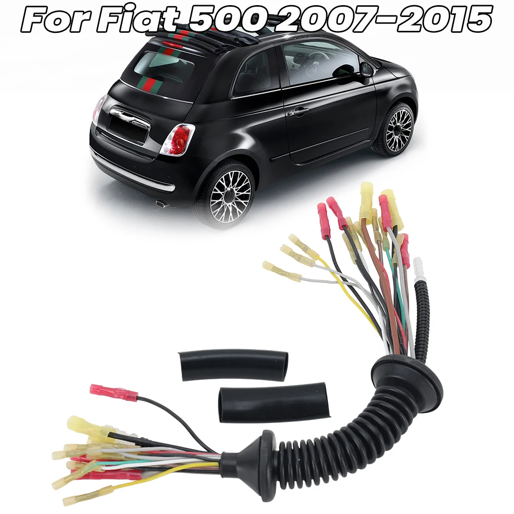 

Комплект для ремонта проводки задней двери (хлопушки) Fiat 500 2007-2015, артикулы 503020, 51277102, 2320050, 51798181