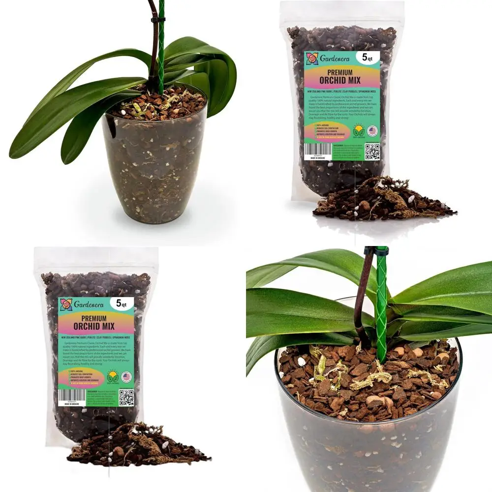 

100% натуральная смесь коры сосны радиатной для орхидей фаленопсис - 5 квартов грунта для посадки, ручная работа, сделано в США