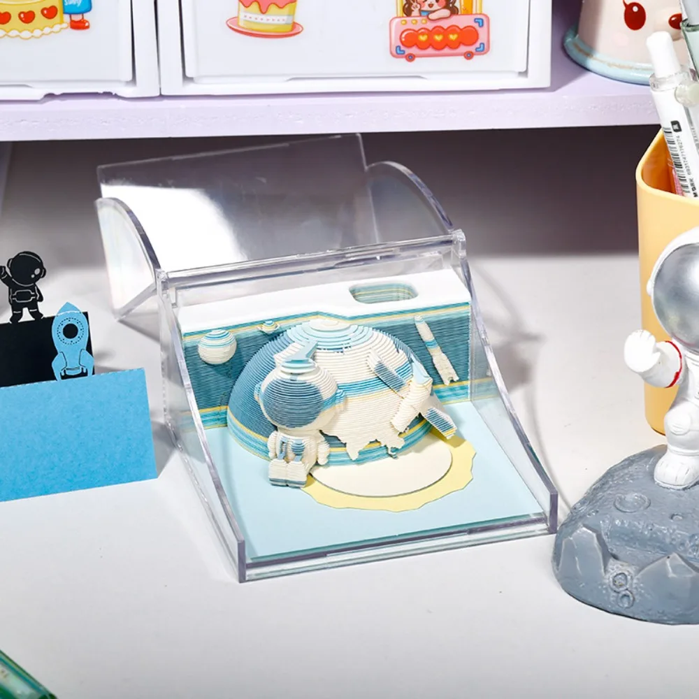 

Hangzhou Paper Carving Model Space Laboratory Desktop Decoration 3D Stereo Paper Carving Tear Off Sticky Note Cultural Creative