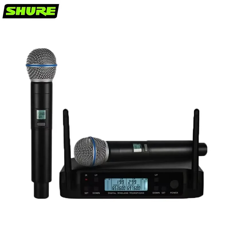 Original SHURE GLXD4 Beta 58a Wireless Microphone 100% UHF Dynamic Professional Broadcast Handheld Singing Speech KTV Mic