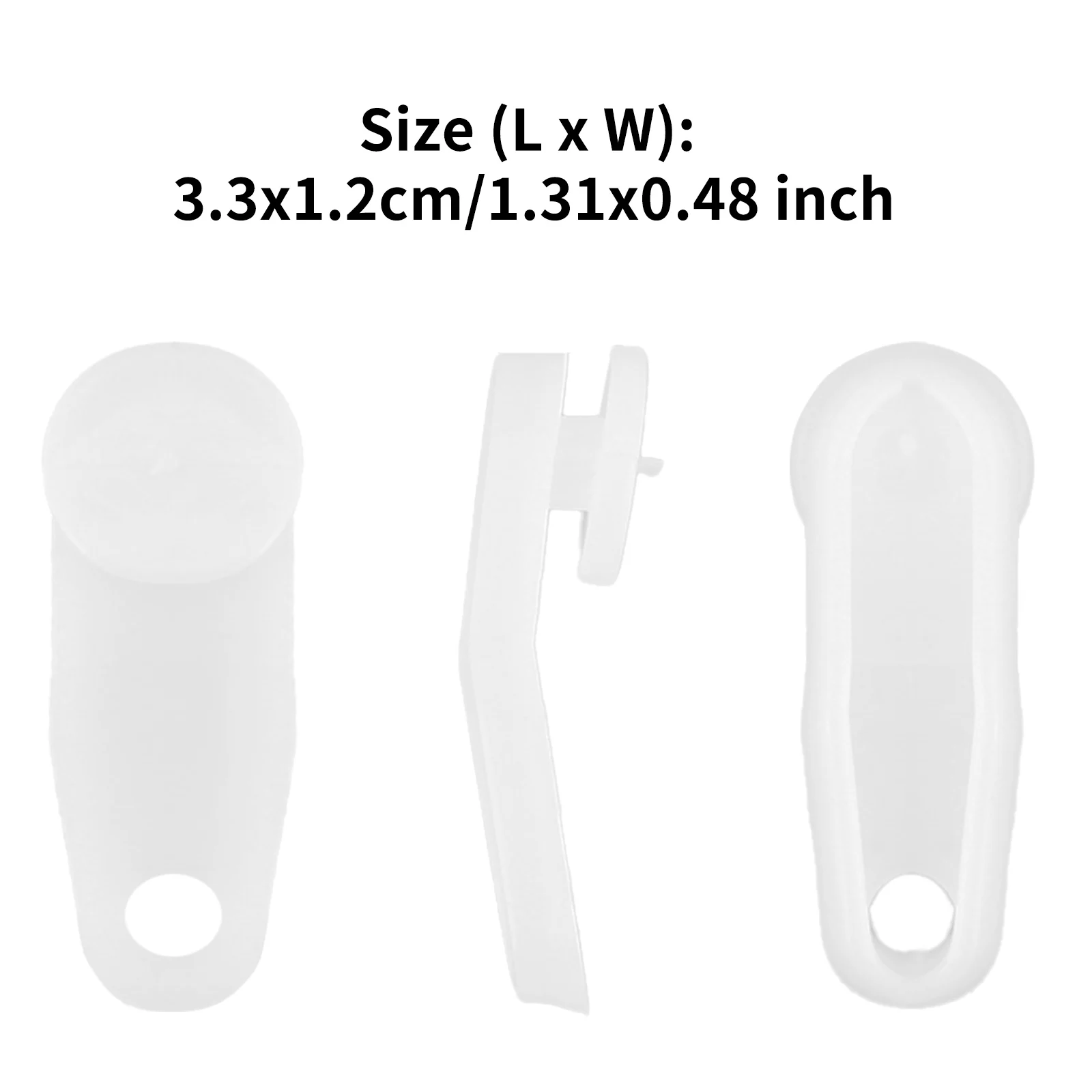 100 Curtain Track Glider Hooks White Plastic Snap-in Curtain Rail Track Hooks Traverse Rod Slides for Window Door Shower Curtain