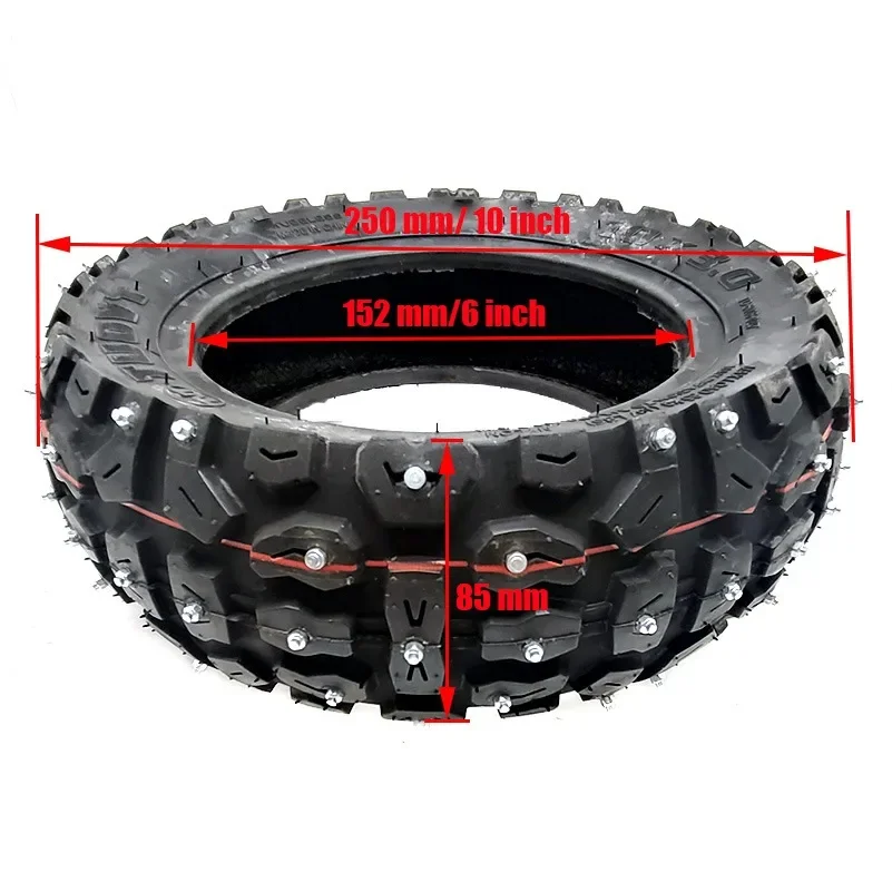 TUOVT-neumáticos de nieve para patinete eléctrico Zero 10x, 255x80, Dualtron KuGoo M4, 10 pulgadas, 10x3,0, 80/65-6, todoterreno