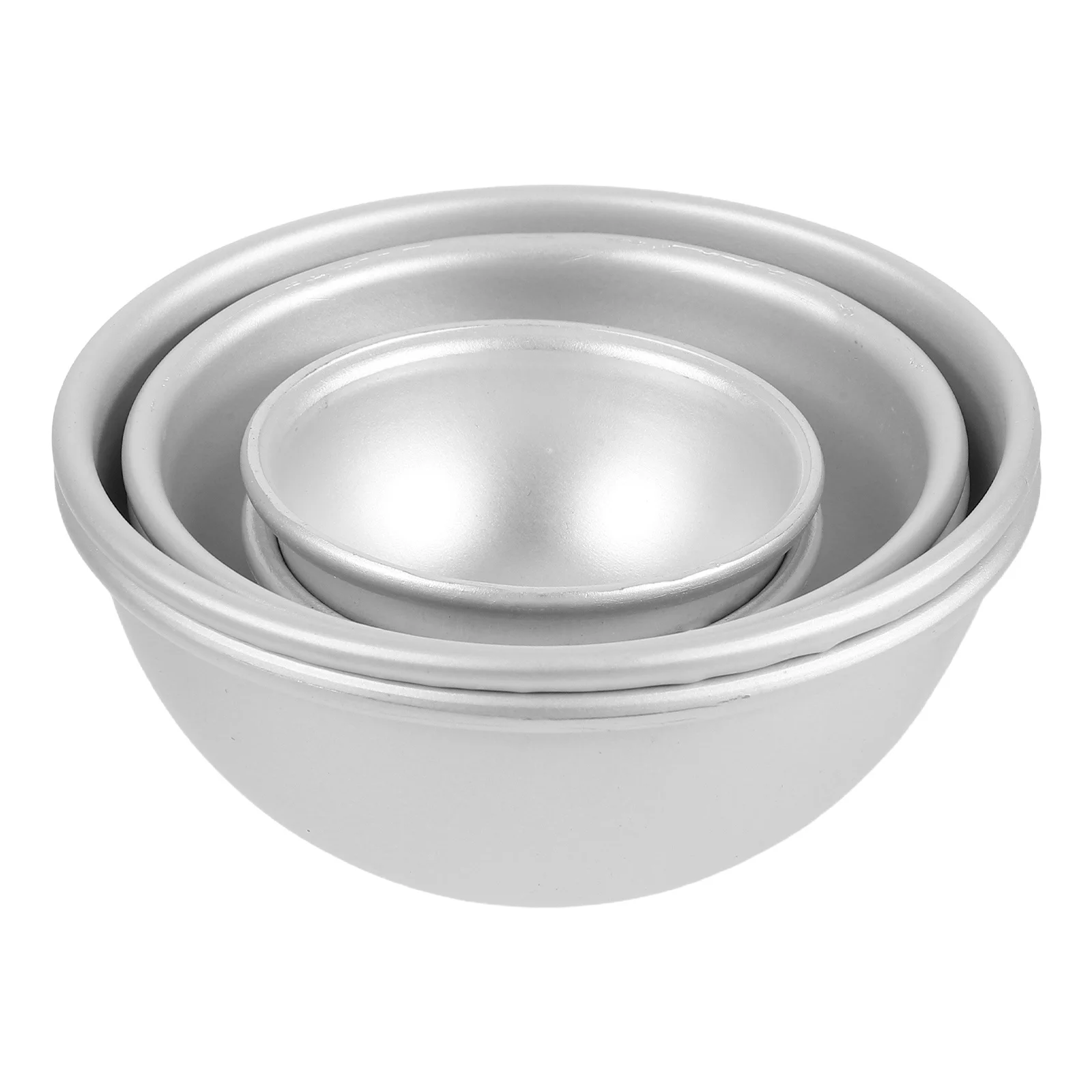 

6Pcs Half Round Cake Mold Aluminum Alloy Nonstick Hemisphere Baking Pan DIY Cake Bath Ball Soap Mold Unique Molds