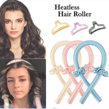 Heatless Curling Rodแถบคาดศีรษะไม่มีความร้อนผ้าไหมหยิกริบบิ้นลูกกลิ้งผมSleeping Softแถบคาดศีรษะขี้เกียจผมCurlersผมจัดแต่งทรงผมเครื่องมือ