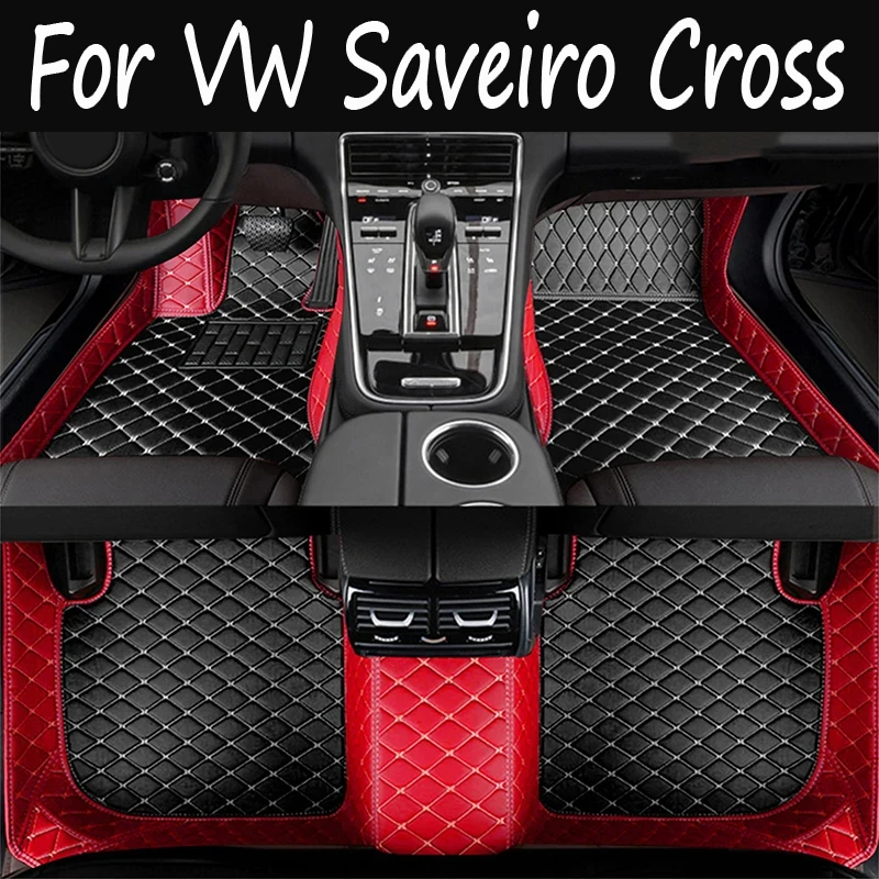 Custom Fit Automotive Car Floor Mats For VW Saveiro Cross G5 5U 2009~2017 Luxury Leather Men Women Full Coverage