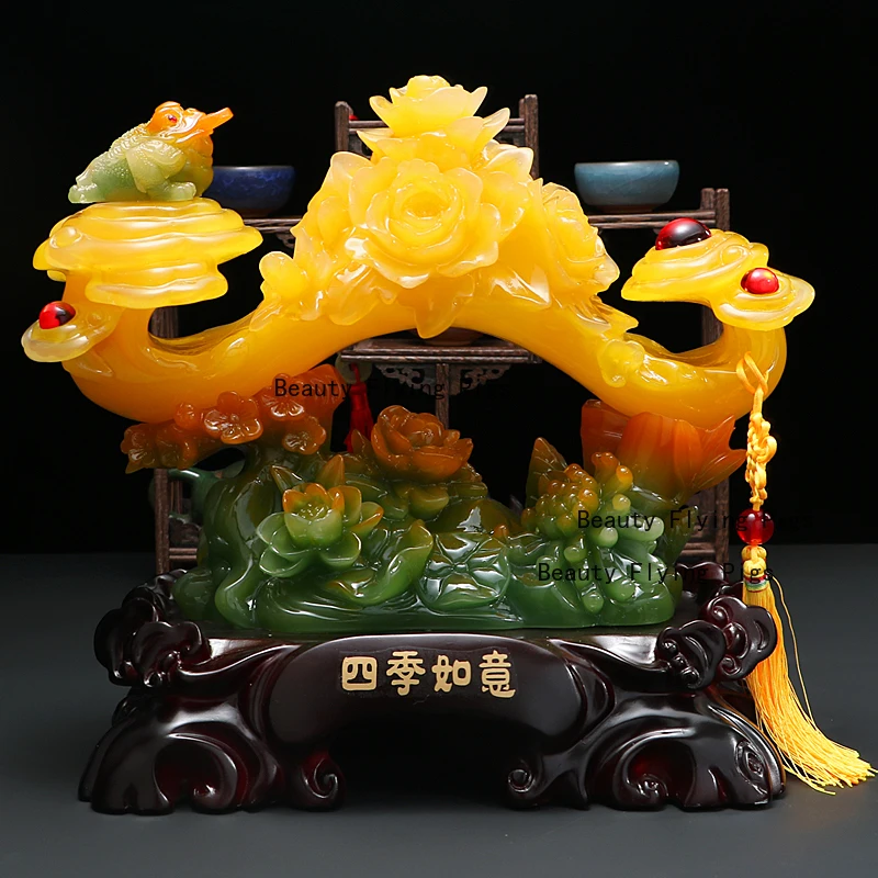 

24x13x22cm Resin Home Decoration Desktop Decoration New Home Migration Gift Fengshui desk decoration room decor