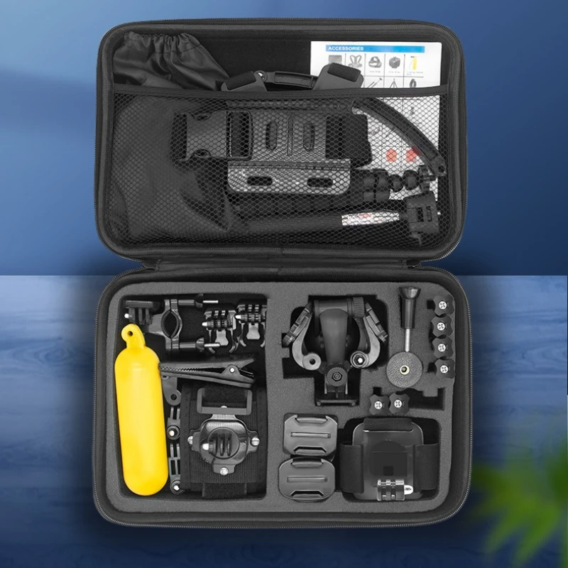

50 in 1 Action Camera Accessories Set For Gopro Hero For Xiaomi Yi 4K for Insta360 GO Case Kit Strap Mount Selfie Stick