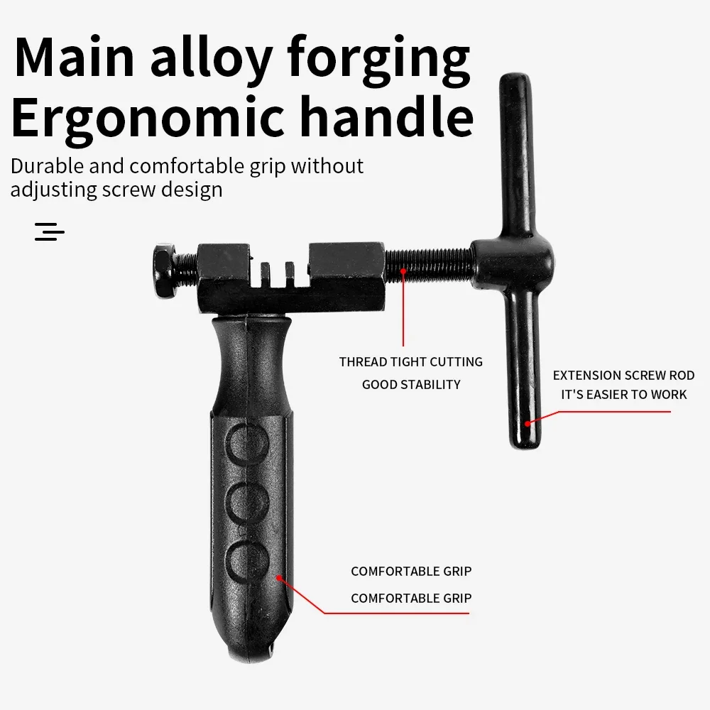 Herramienta removedora de bicicletas de acero al carbono de alta dureza, mango ergonómico antioxidante duradero, tecnología profesional, cadena de bicicleta de montaña