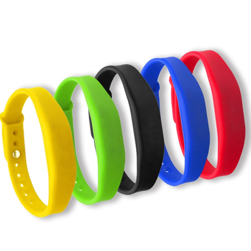 Pulsera impermeable ajustable de silicona NFC NTAG215 RFID