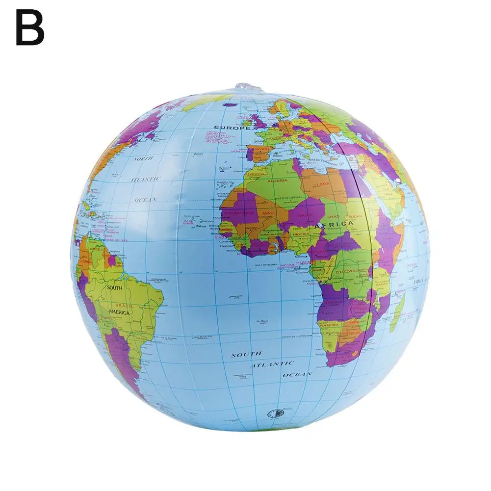 Aufblasbarer Globus, Strandball, Spielzeug, 12/16 Zoll Karte, pädagogischer Geographie-Lehrballon für Kinder und Erwachsene, kreatives Geschenk – Detail 4