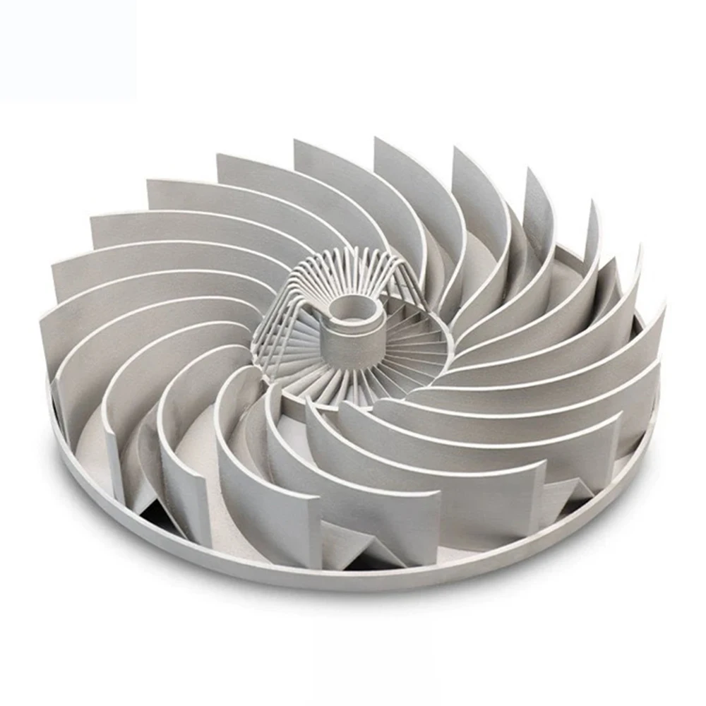 Custom SLM Metal 3D Printing Service High Precision Turbine Impeller Parts Rapid Prototyping Complex Alloy Accessory 3D Printed