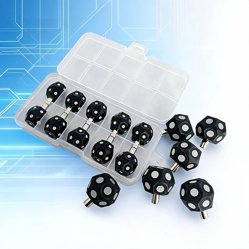 3D Scanning of Spherical Multi-sided Shapes with 3D Scanners, Marking Points, Handheld High-reflective Markers, Target Points, A