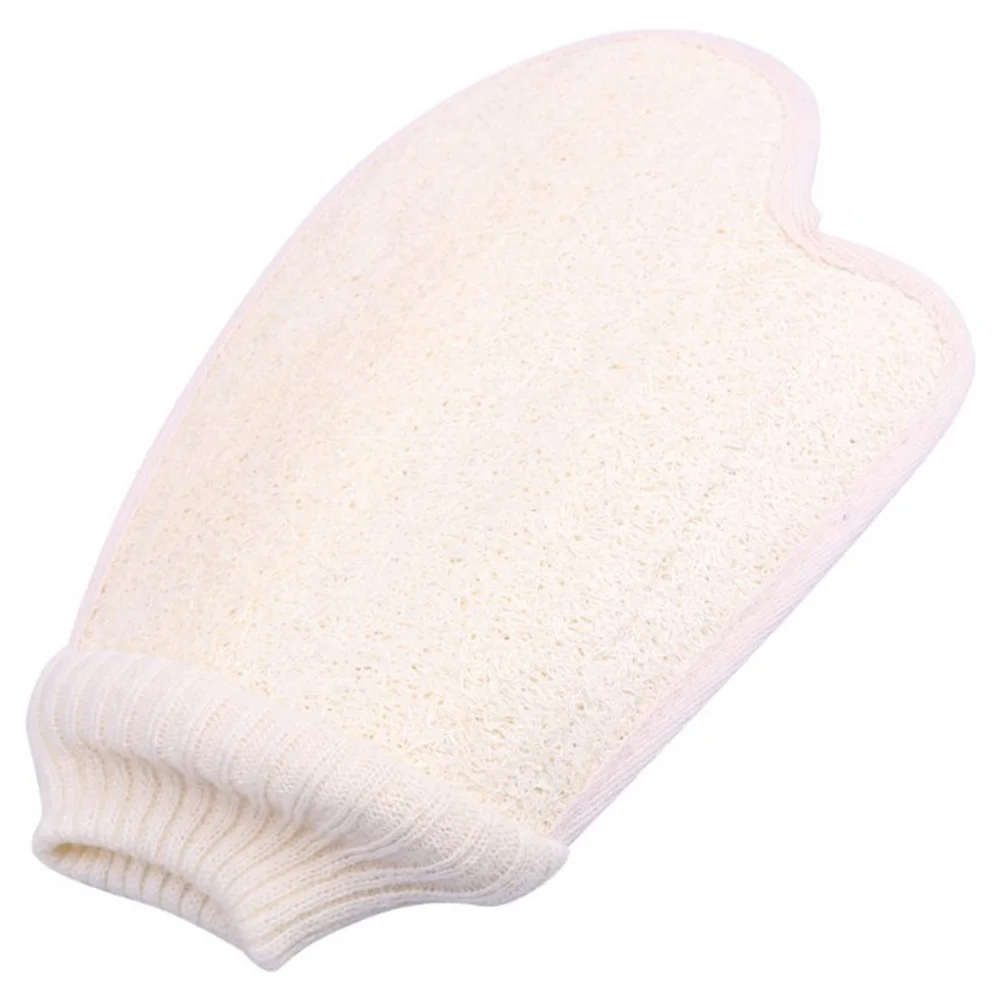 قفاز تقشير اللوف لفرك الظهر على الوجهين، قفاز استحمام للبالغين، تنظيف الجسم، إزالة الجلد الميت على نحو سلس #3