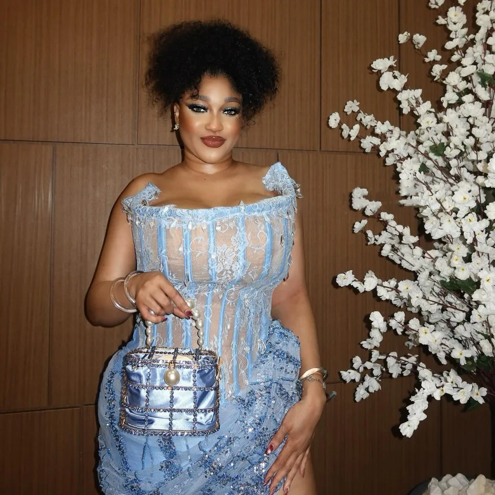 Glänzende Meerjungfrau Prom Kleider Liebsten Korsett Zurück vestidos de fiesta Plus Größe Abendkleid Frauen Formale Kleider Für Besondere Anlässe