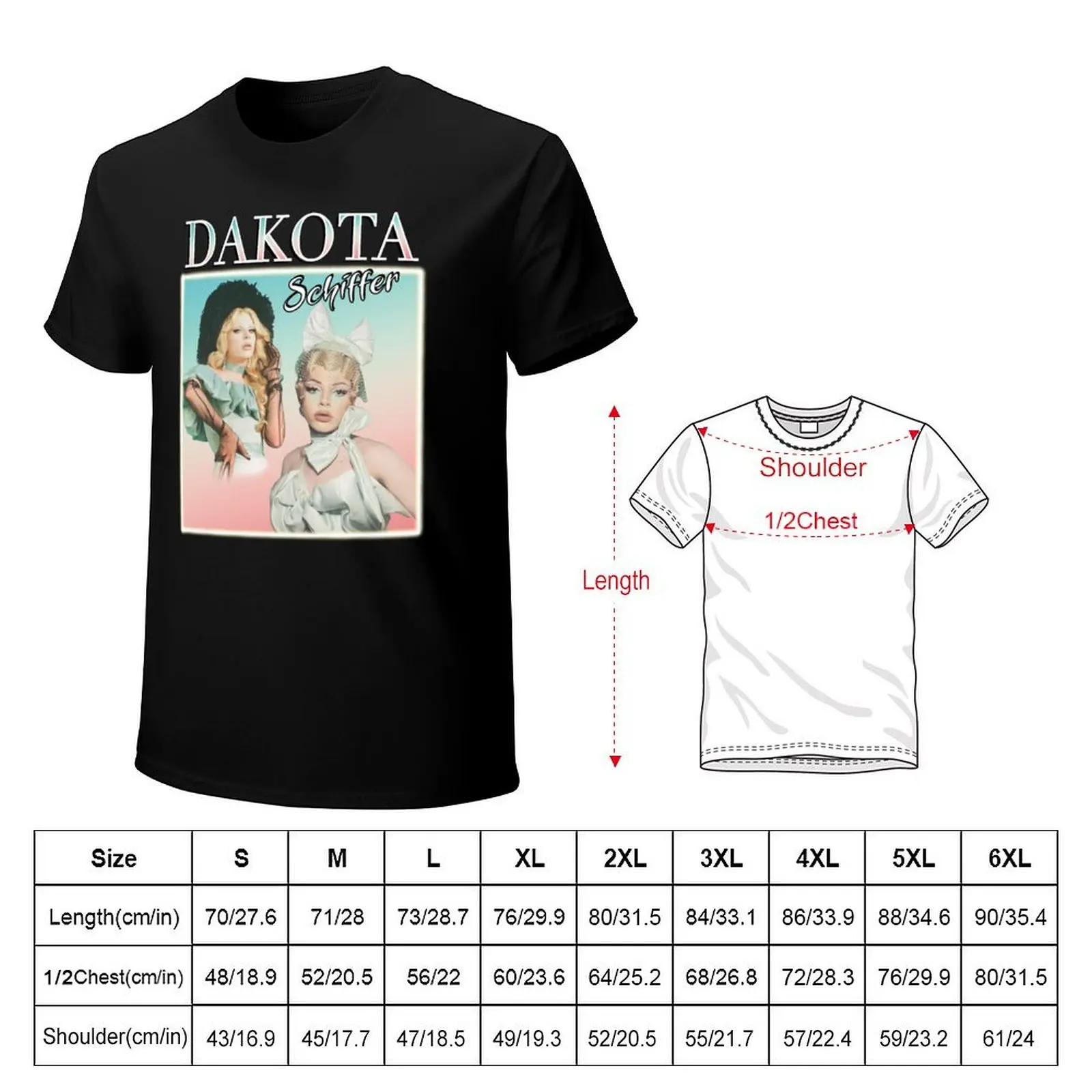 Dakota Schiffer drag queen T-Shirt graphic t shirts summer top big and tall t shirts for men