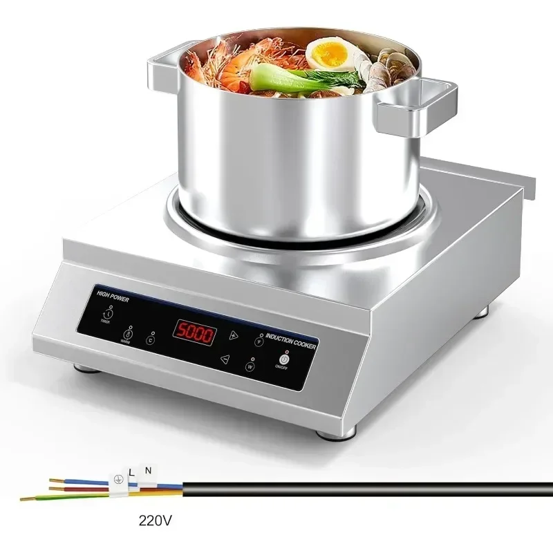 

Commercial Induction Cooker Heating Plate with Touch Timer Multiple Power Levels Automatic Shutoff