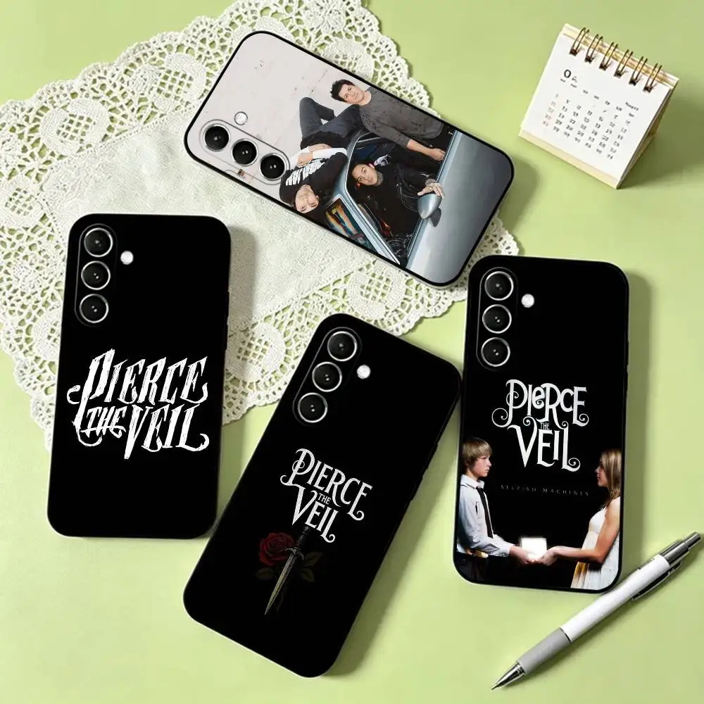 P-Pierce The V-Veil Band  Phone Case For Samsung Galaxy A73,A72,A71,A70,A53,A52,A51,Others Soft Black Cover