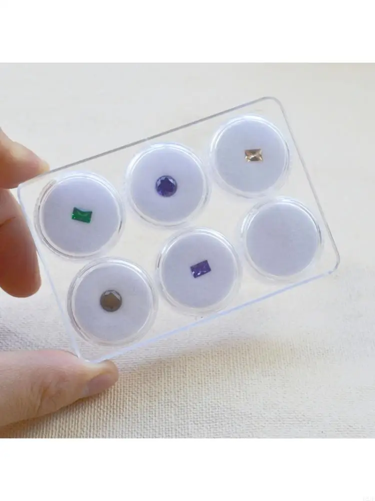 

Threaded Cover Clear Storage Container for Mineral Specimens Display