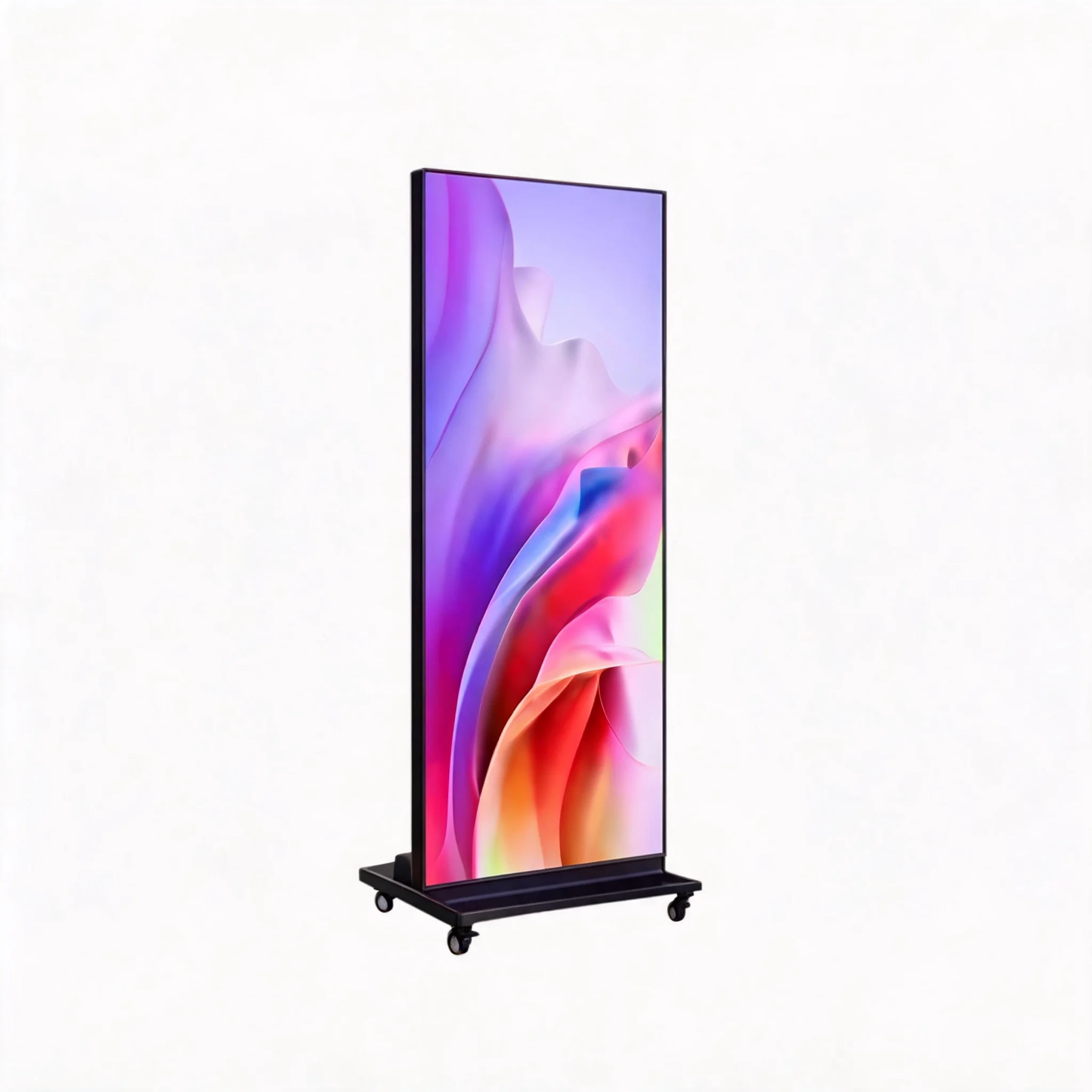 Custom Vertical Double Side Backlit LED Sign Stand Rolling Light Box For Business Shop Cafe Restaurant Street Display