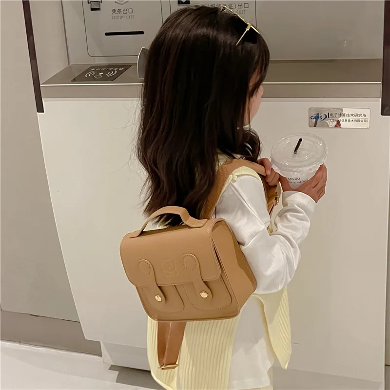 Fashion Kids Backpack Children Girls Boys School Bag PU Leather Bear Vintage Baby Backpacks Kids Bags 5 Colors