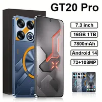GT20 Pro 2025 Global Version Smart Android Original Phone 5G 7.3 Inch HD Screen 108MP Camera Dual SIM Dual Standby Unlock Phone