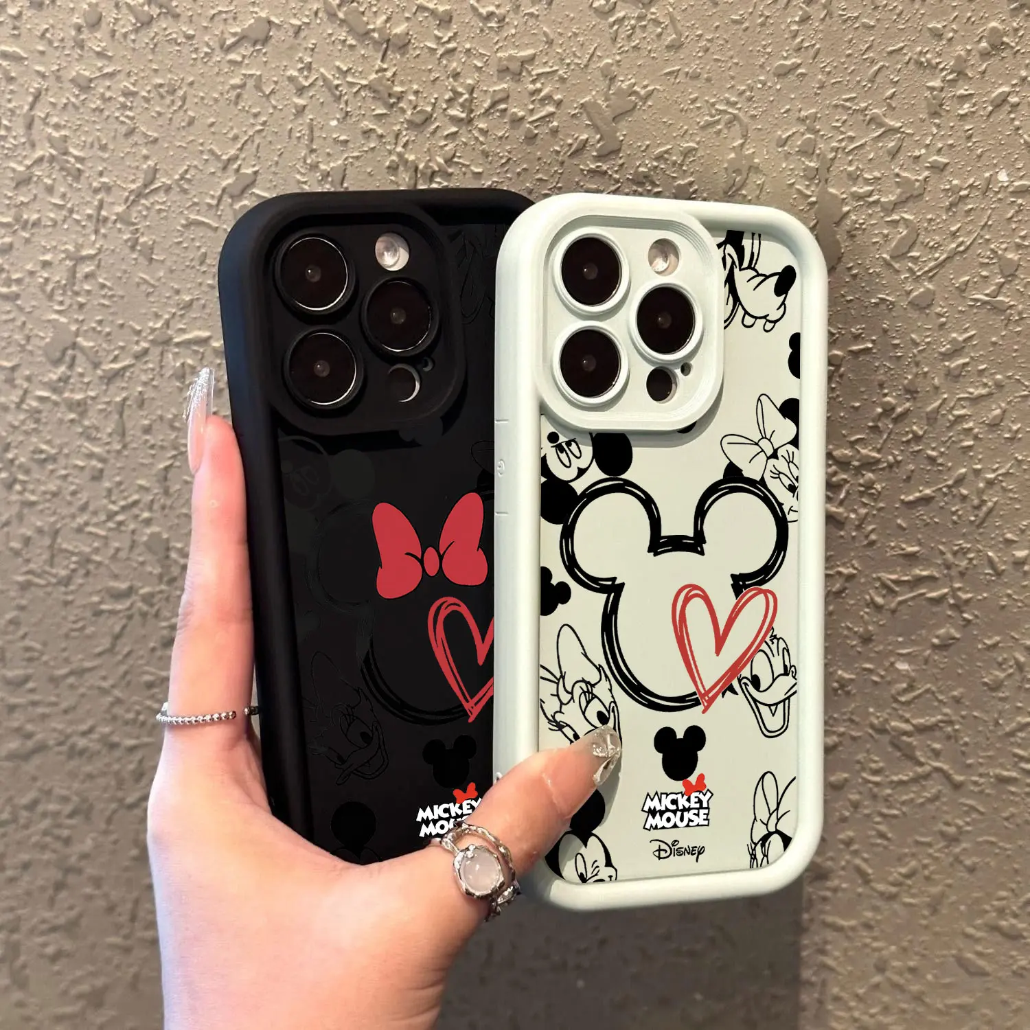 Mickeys Minnies Yk2 Red Cute Phone Case dla iPhone 16 15 14 13 12 11 Pro Max Mini XR XS X 7 8 Plus Miękka tylna obudowa TPU