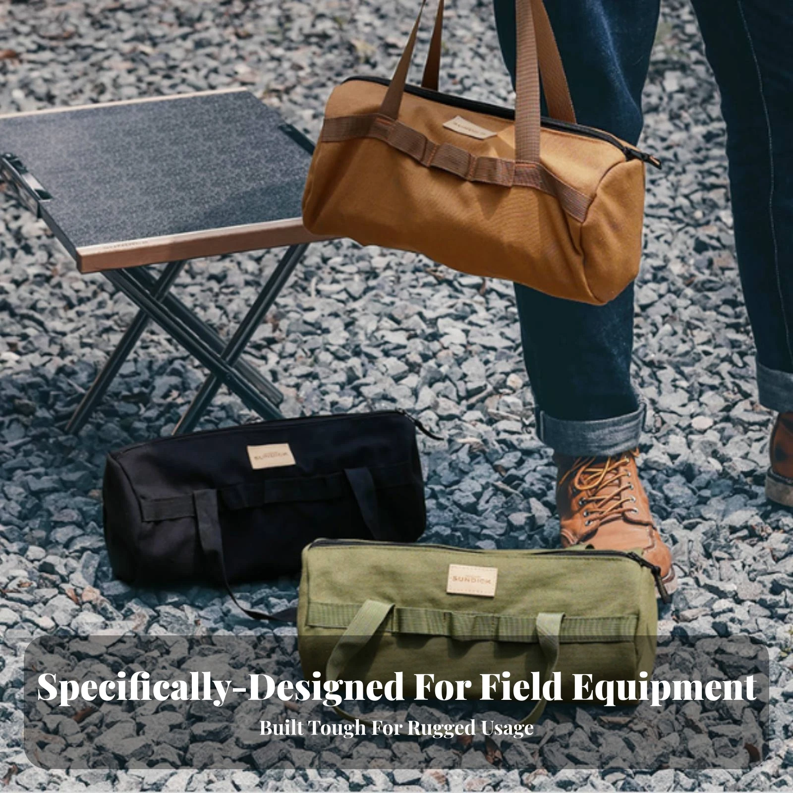 Camping Storage Bag Wear-Resistant Canvas Storage Bag Compact Carry-Friendly